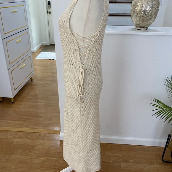 WOMEN CREAM COVER SWIM DRESS SIZE M - Picture 3 of 7